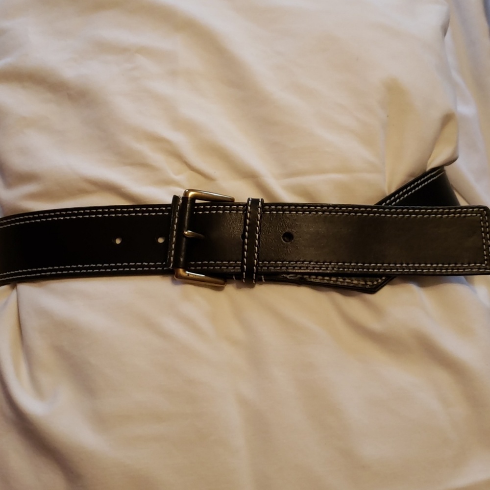 Ann2Klein Blk Leather Belt
